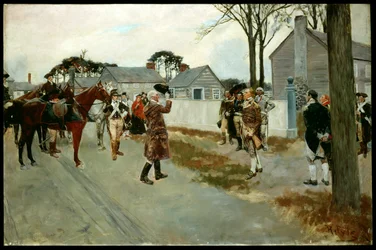The Meeting of Greene and Gates at Charlotte, N.C., de "The Story of the Revolution" de Henry Cabot Lodge (1850-1924) (óleo sobre lienzo)