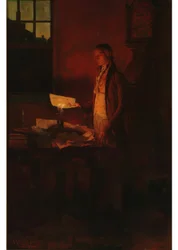 Thomas Jefferson redactando la Declaración de Independencia