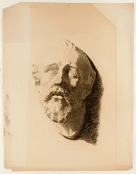 Dibujo de molde de cabeza masculina