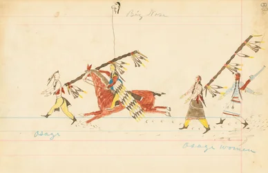 Osage, Gran Nariz, Mujeres Osage, 1874-75