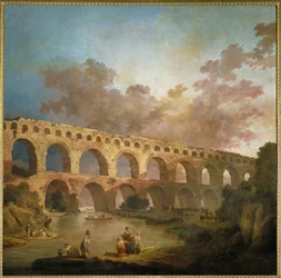 Le Pont du Gard. El acueducto romano que cruza el río Gard...