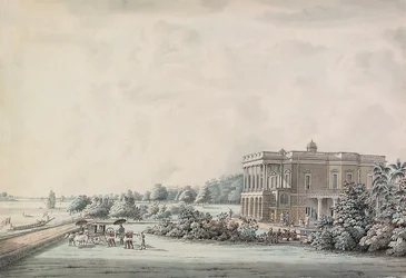 Casa de jardín de Lady Teignmouth en las orillas del Hooghly, Calcuta, después de 1797