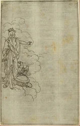 Estudio para "La Pharsale" de Lucain, Canto I, Figura femenina de pie con corona