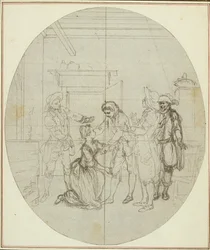 Estudio para una segunda edición, nunca publicada, de "La Partie de Chasse de Henri IV" de Colle, Acto III, Escena 11