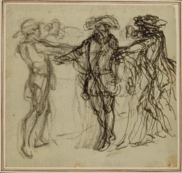 Estudio para una segunda edición, nunca publicada, de "La Partie de Chasse de Henri IV" de Colle, Acto II, Escena 11