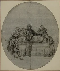 Estudio para una segunda edición, nunca publicada, de "La Partie de Chasse de Henri IV" de Colle, Acto III, Escena 10