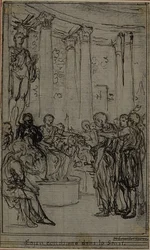 Estudio para una ilustración en Tácito "Tiberio, o Los Seis Primeros Libros de los Anales", Libro V, Vol. 3, 1er Estudio