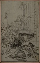 Estudio para la viñeta de "De la Nature des Choses" de Lucrecio, Vol. II, Libro VI