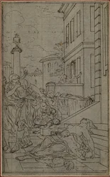 Estudio para la viñeta de "De la Nature des Choses" de Lucrecio, Vol. II, Libro VI