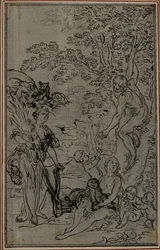 Estudio para la viñeta de "De la Nature des Choses" de Lucrecio, Vol. II, Libro V