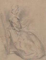Estudio de una dama sentada