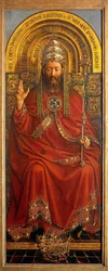 Dios Padre, panel central del Retablo de Gante