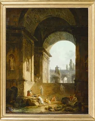 Vista pintoresca del Capitolio de Roma (pintura)