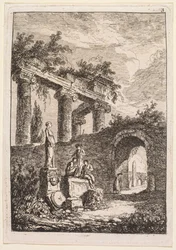 Tardes en Roma: La estatua frente a las ruinas, 1763-1764