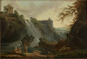 Les Cascatelles de Tivoli, en 1776 (óleo sobre lienzo)