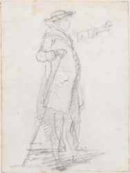 Hombre con Bastón, Visto de Perfil