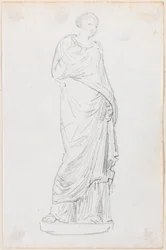 Estatua de una mujer con toga