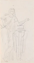 Estatua de una Virgen Vestal