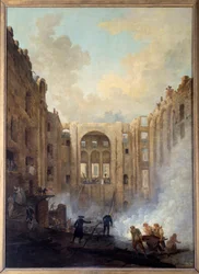 El incendio de la Ópera en el Palais Royal (París)