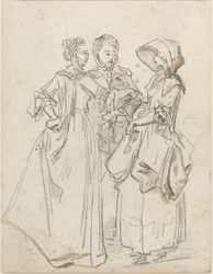 Tres damas charlando