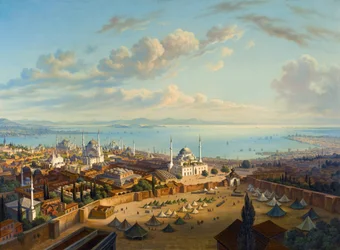 Vista de Constantinopla desde la torre de Serasker