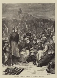 Tiempos ansiosos, un boceto en Treport, Francia