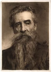 Retrato de un hombre con barba canosa