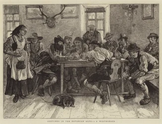 Bocetos en los Alpes Bávaros, I, un Wirthshaus
