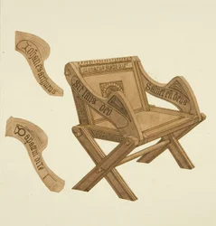 Silla antigua de la Abadía de Glastonbury, 1822