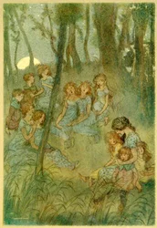 Y cada noche las hadas del prado, mira que cantan, de Las alegres comadres de Windsor, 1910