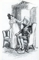 Emma y el Sr. Knightley (ilustración)