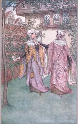 Aquí está el hermano gemelo de tu carta, ilustración de Las Alegres Comadres de Windsor, 1910