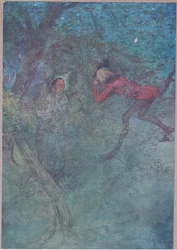 Fui a ella y lloré Mamá y ella lloró Presupuesto, ilustración de Las Alegres Comadres de Windsor, 1910