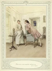 Ilustración para She Stoops to Conquer de Goldsmith