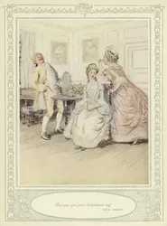 Ilustración para She Stoops to Conquer de Goldsmith