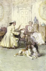 Ilustración para la historia de amor de Mr. Gilfil de George Eliot