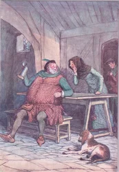 Casarse es lo corto y lo largo de ello, ilustración de Las Alegres Comadres de Windsor, 1910