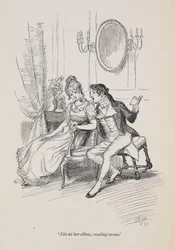 "Se sienta en su codo, leyendo versos", Persuasión de Jane Austen.