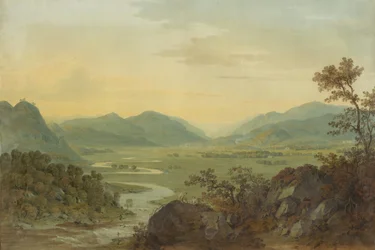 Río Carne desde el castillo de Loudoun, Ayrshire, 1804