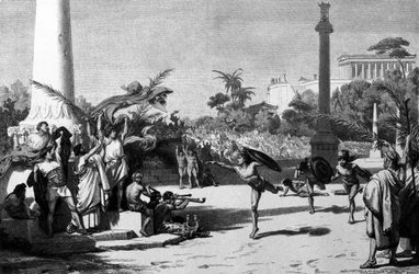 Juegos Olímpicos: reconstrucción de la carrera olímpica por H. Kaeseberg.
