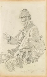 Senderista descansando