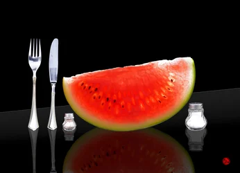 Mesa con melón