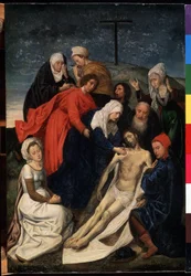 Cuadro ""Lamentación por la muerte de Cristo"" de Hugo van der Goes (1435-1482) Dim. 36x30 cm Museo del Hermitage, San Petersburgo