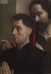 Retrato de un Hombre en Oración con San Juan Bautista