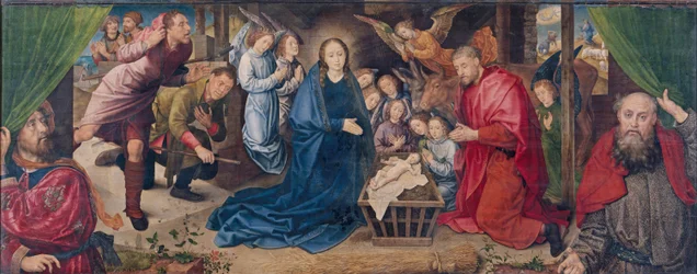 La Adoración de los Pastores, c.1480 (óleo sobre madera)