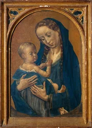 Virgen con el Niño y luna creciente