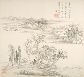 Album After Old Masters And Poems (álbum (10 hojas), tinta sobre papel)