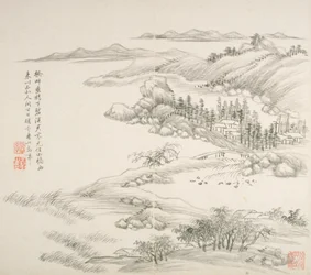 Album After Old Masters And Poems (álbum (10 hojas), tinta sobre papel)