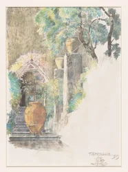 Escaleras en el jardín de Taormina