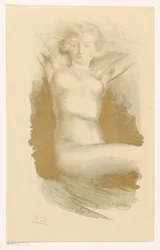 Mujer desnuda sentada